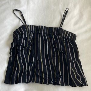 Black tank top with stripes